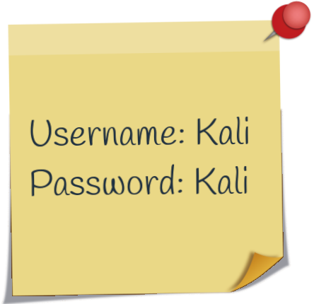 Note with credentials